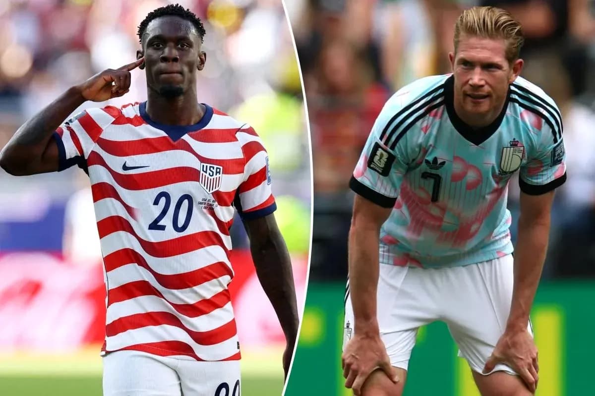 Jugadores de USA y Bélgica en el Mundial 2026