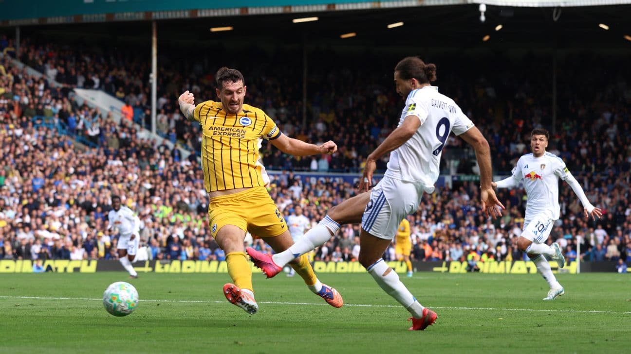 Jugadores compitiendo en Leeds contra Brighton