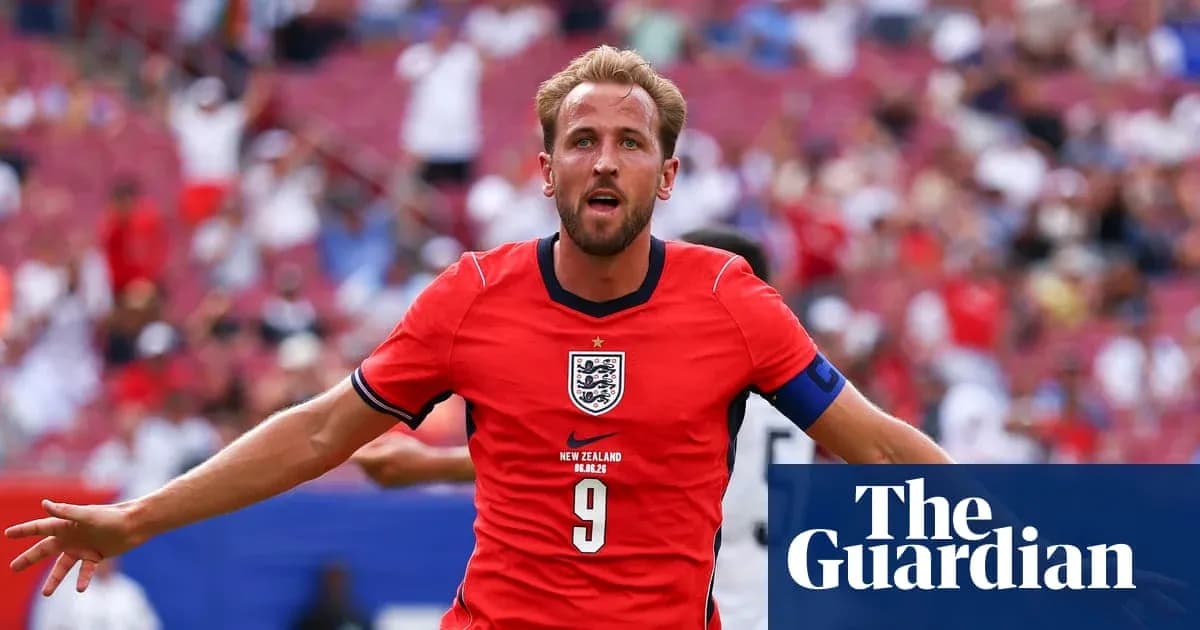 Harry Kane celebrando un gol durante el partido