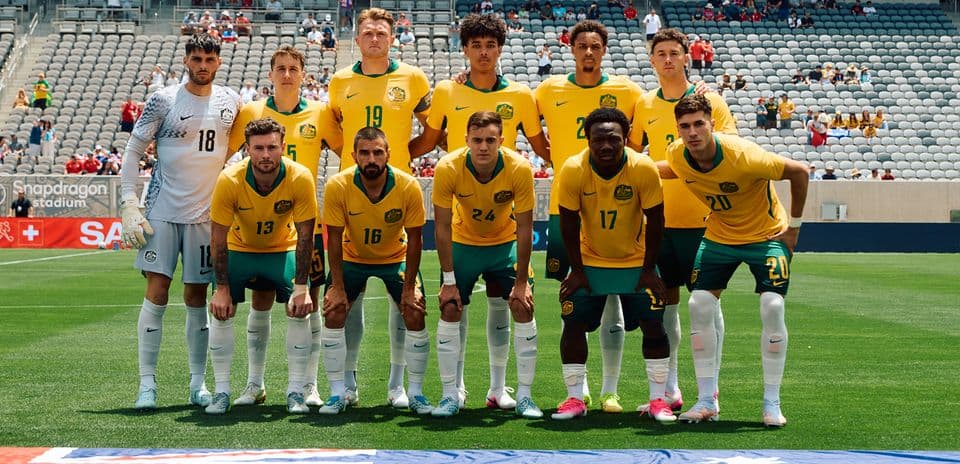 Equipo de Australia posando para la foto oficial