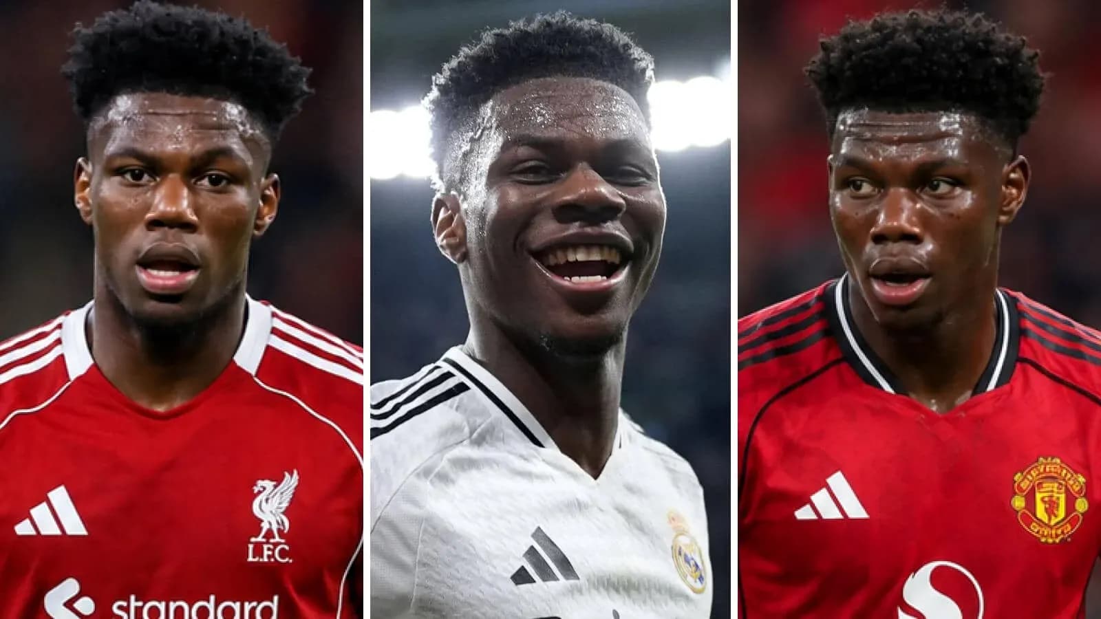 Jugador en tres camisetas de diferentes equipos