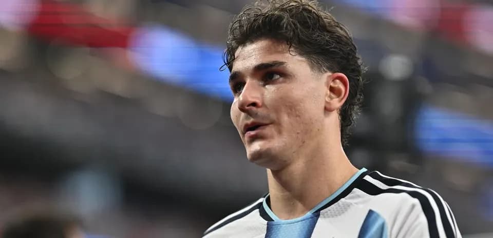 Jugador de Argentina en el estadio durante un partido