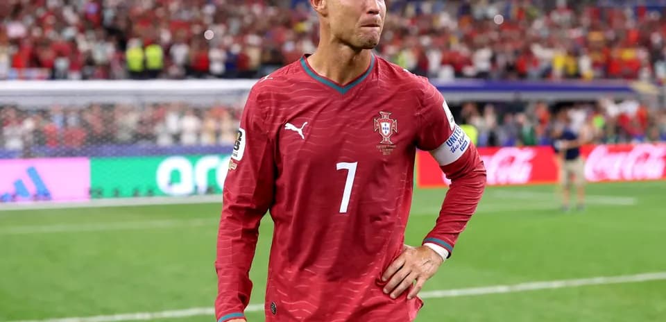 Cristiano Ronaldo en el partido contra España