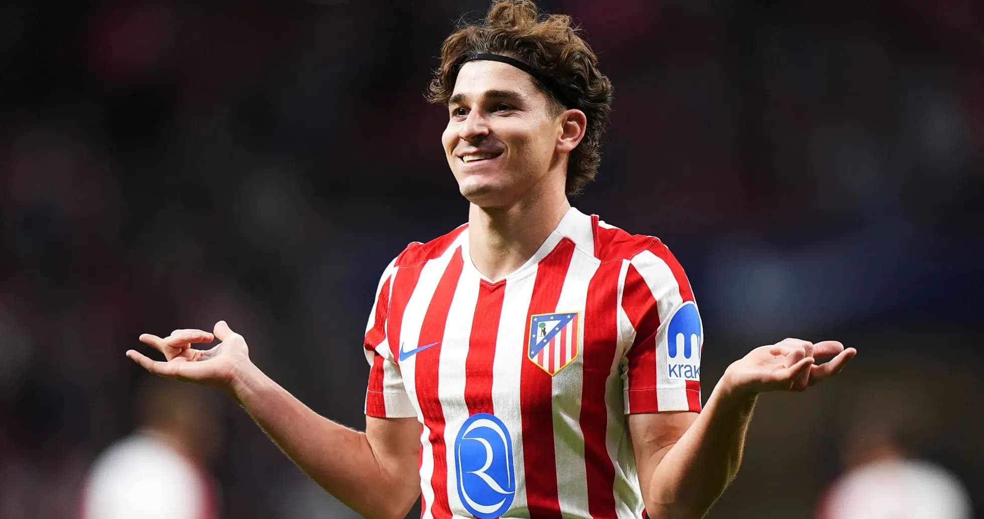 Jugador de Atlético de Madrid celebrando un gol