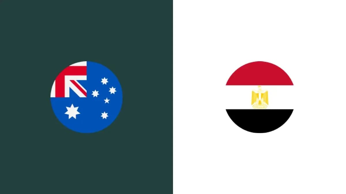 Banderas de Australia y Egipto lado a lado
