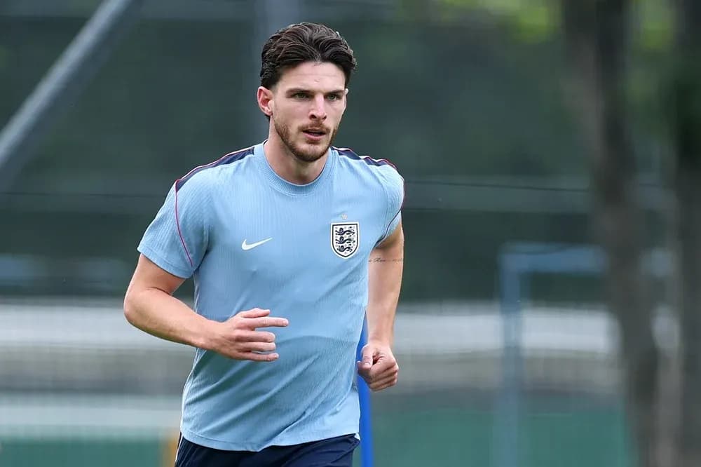 Jugador de Inglaterra corriendo durante entrenamiento