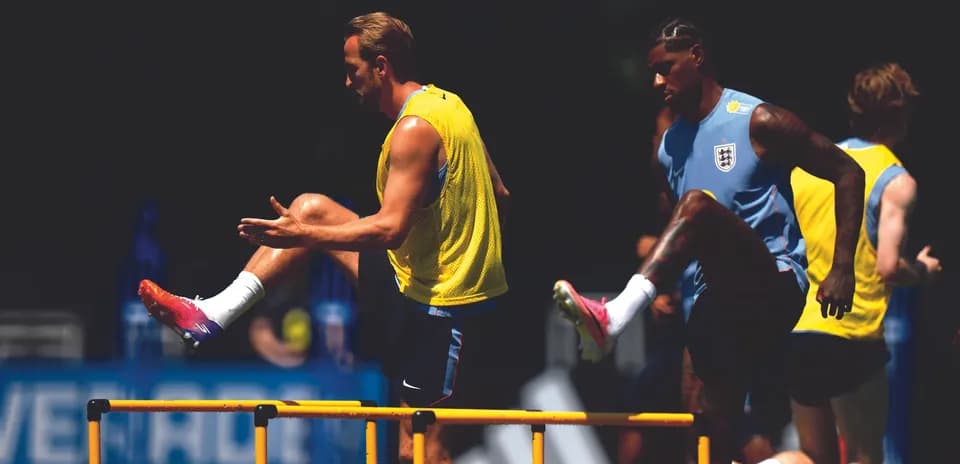 Jugadores entrenando en sesión de entrenamiento