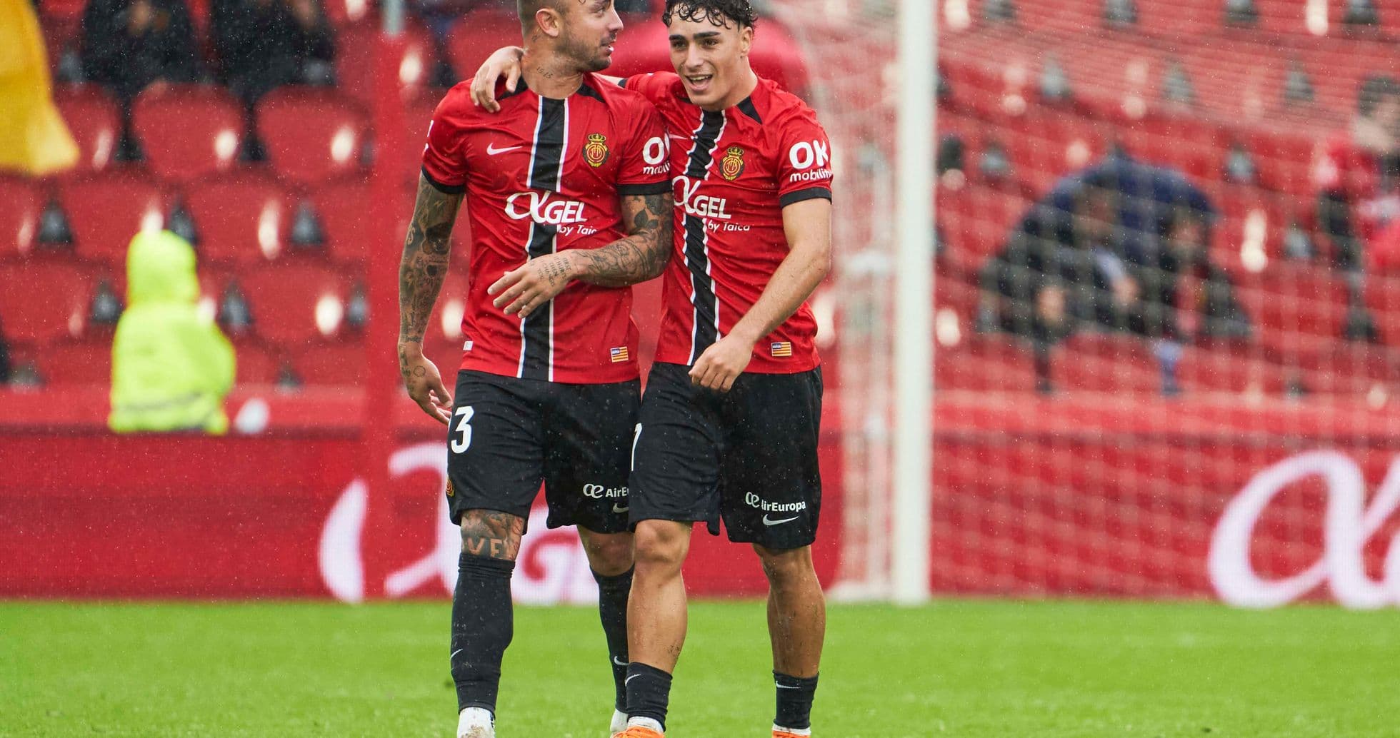 Jugadores de Mallorca celebrando un gol