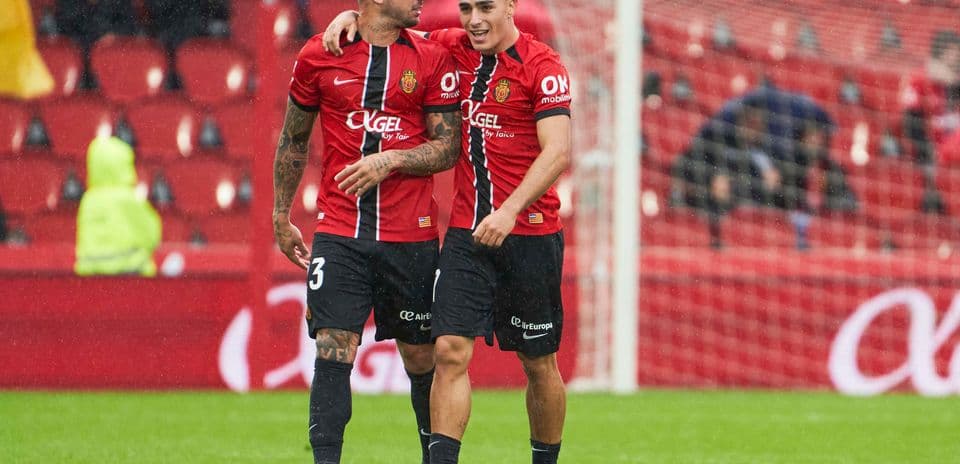 Jugadores de Mallorca celebrando un gol