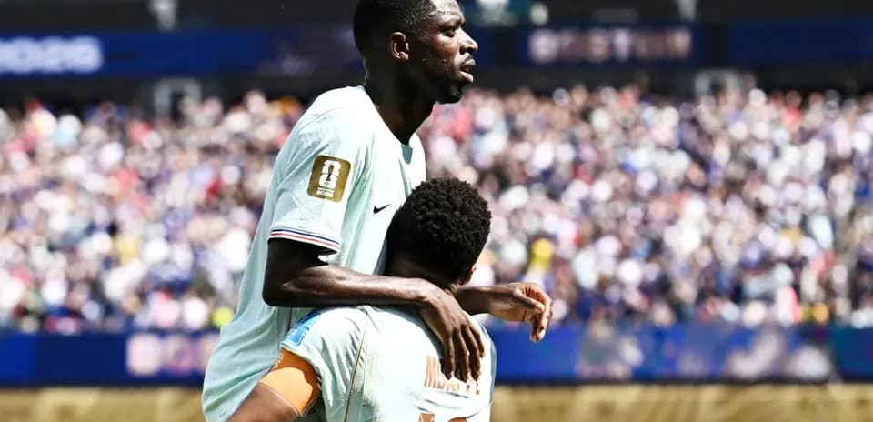 Jugadores franceses celebrando un gol