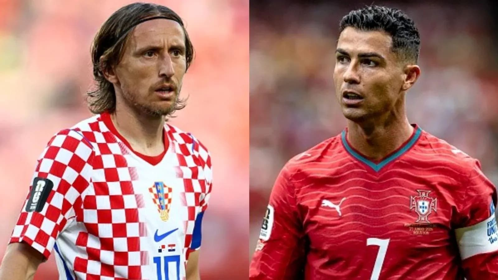 Modric y Ronaldo en el partido de fútbol