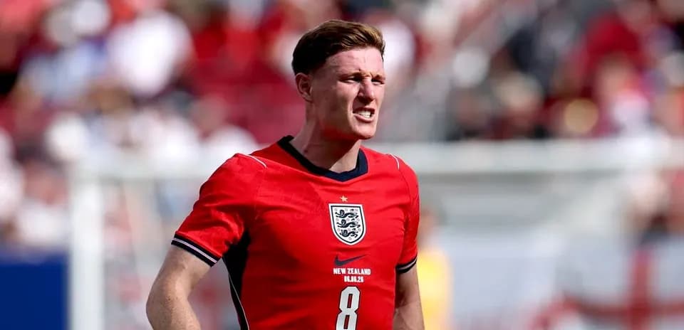 Jugador de Inglaterra en campo durante el partido