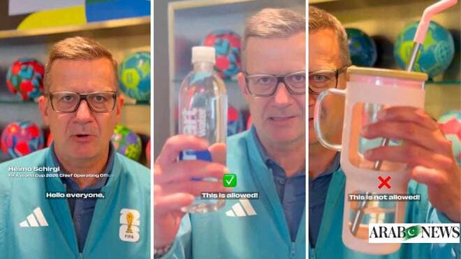 Presentador mostrando objetos permitidos y no permitidos