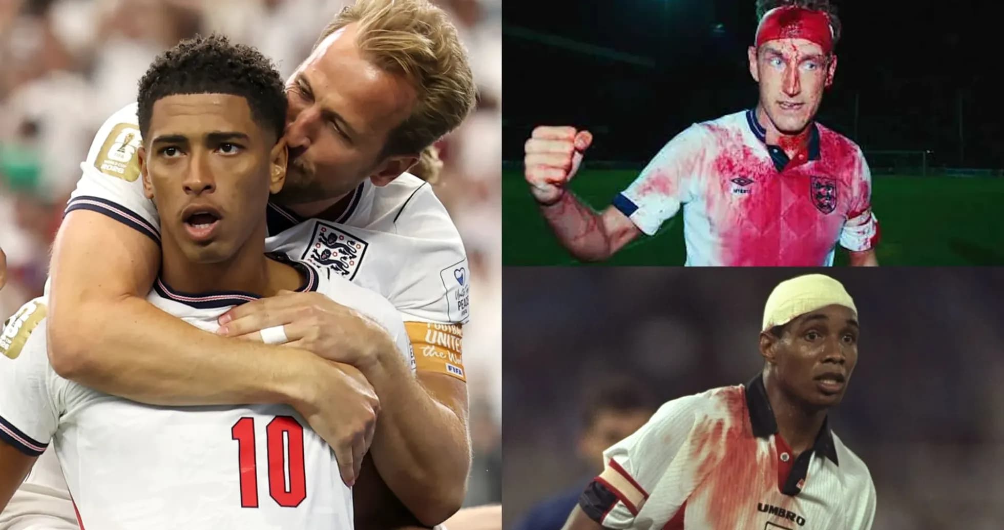 Jugadores de Inglaterra en momentos destacados de fútbol