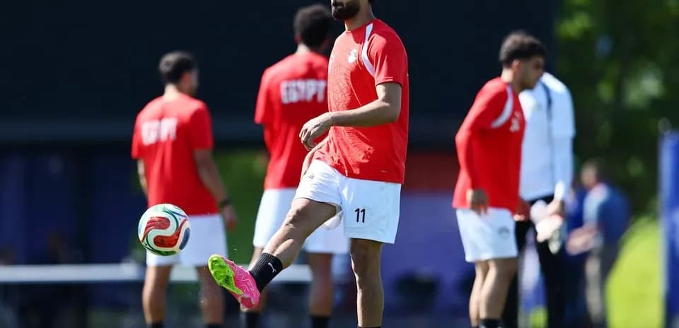 Jugador de Egipto practicando en entrenamiento