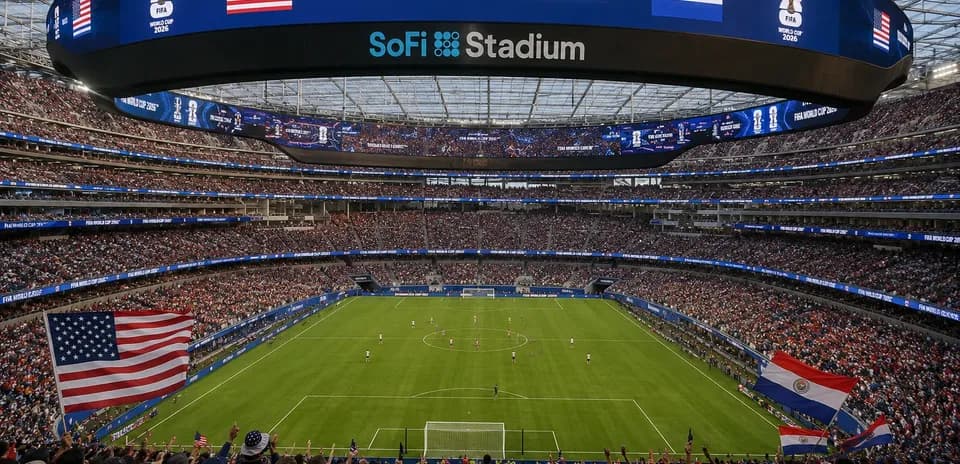 Estadio SoFi lleno durante el partido USA vs Paraguay
