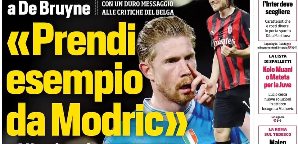 Titular sobre críticas a De Bruyne y Modric
