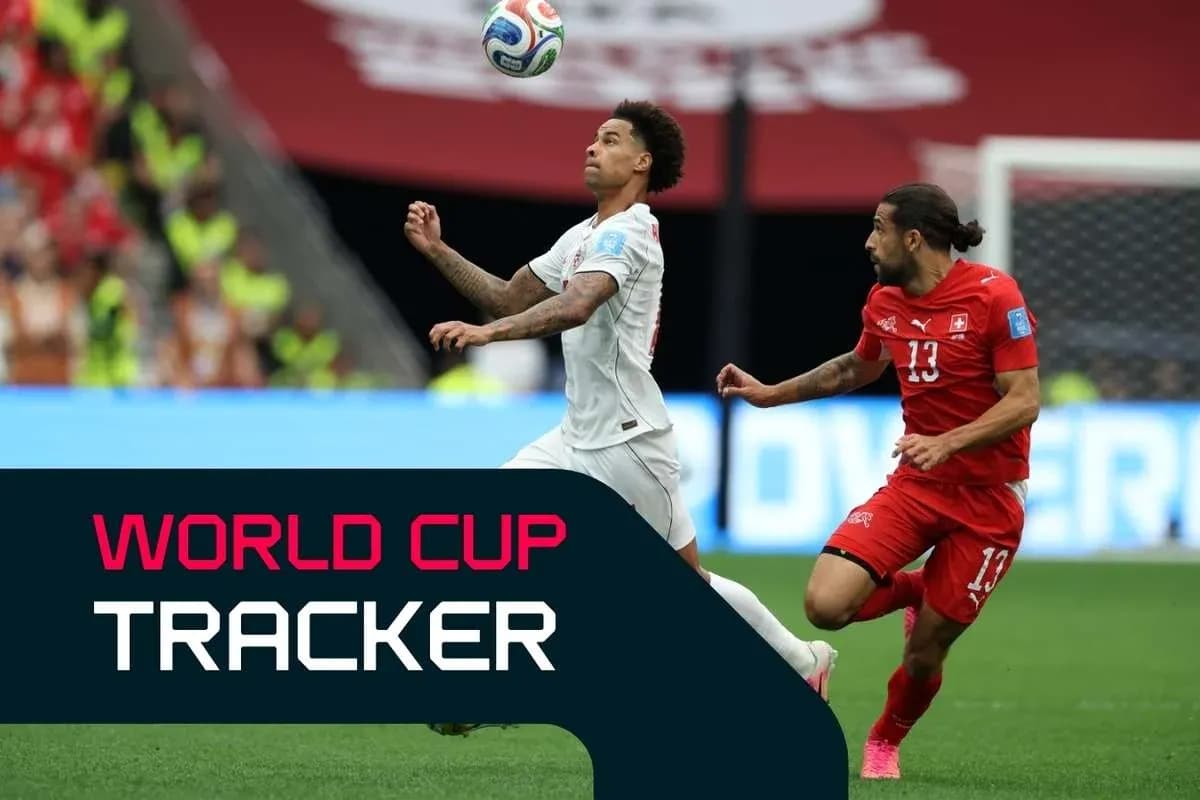 Jugador en acción durante el partido de la Copa Mundial