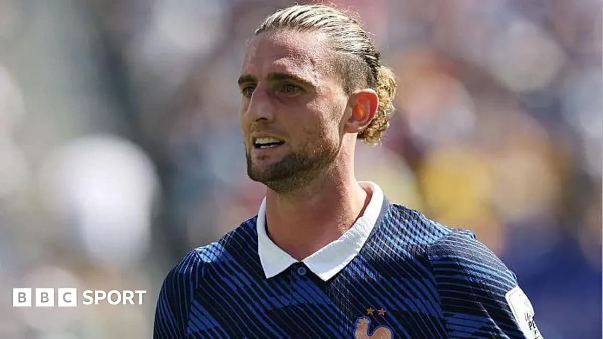 Jugador de Francia en el campo durante el partido