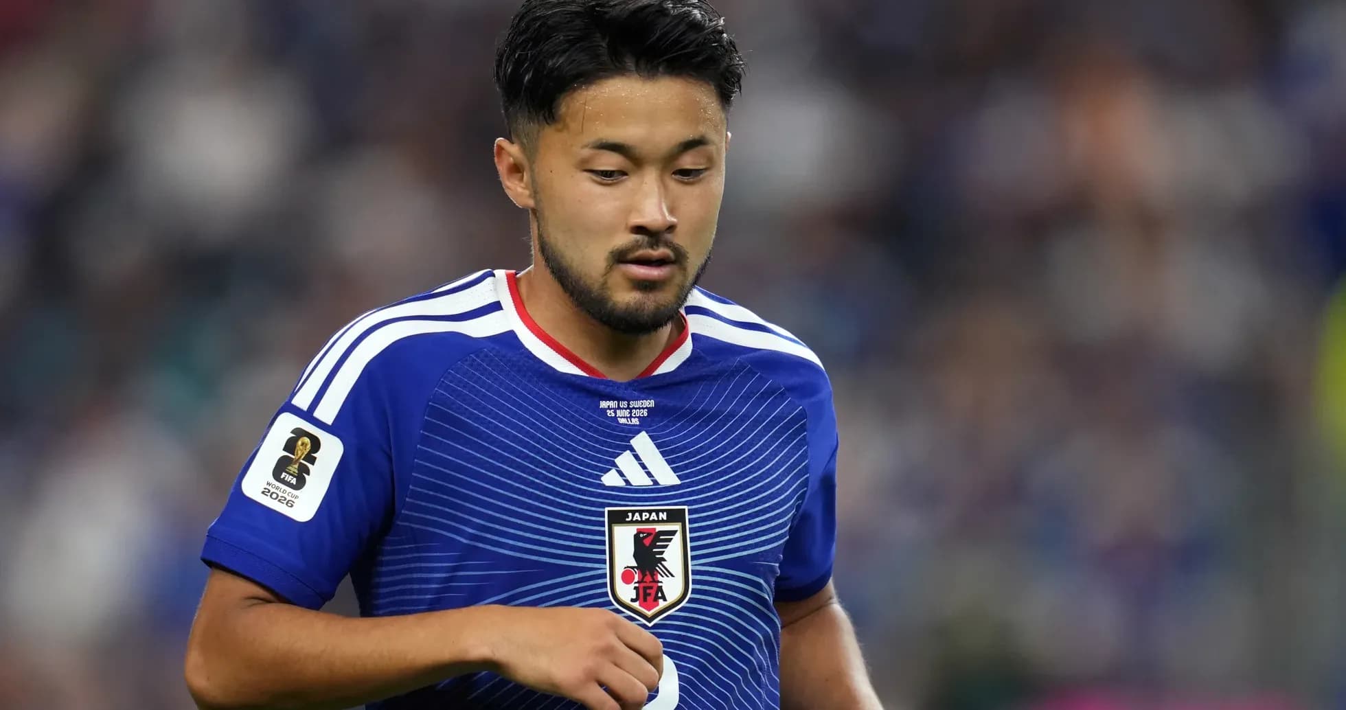 Jugador de Japón durante un partido de fútbol