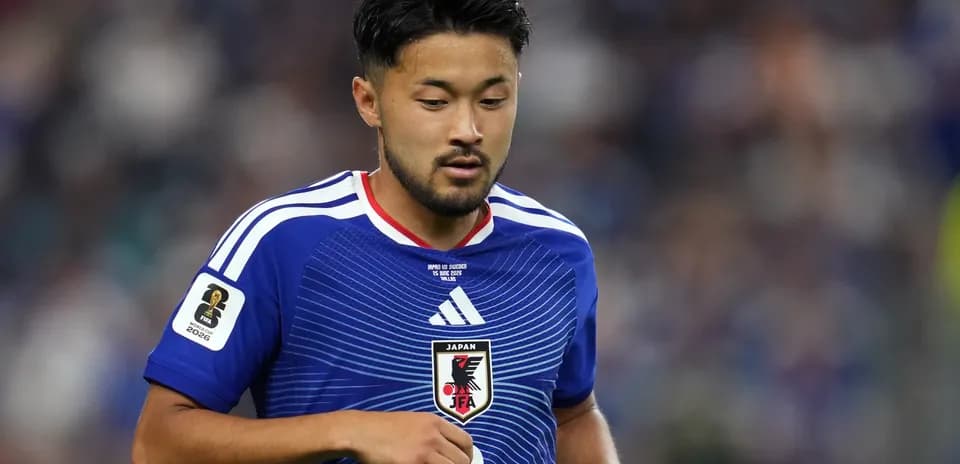 Jugador de Japón durante un partido de fútbol