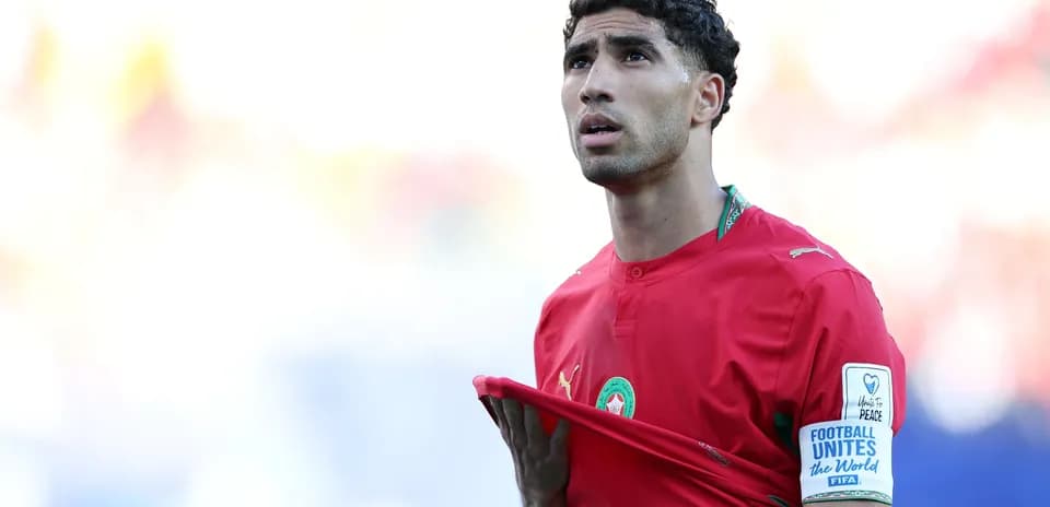 Jugador de Marruecos en el campo durante un partido