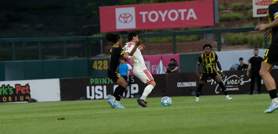Un jugador de New Mexico United en acción
