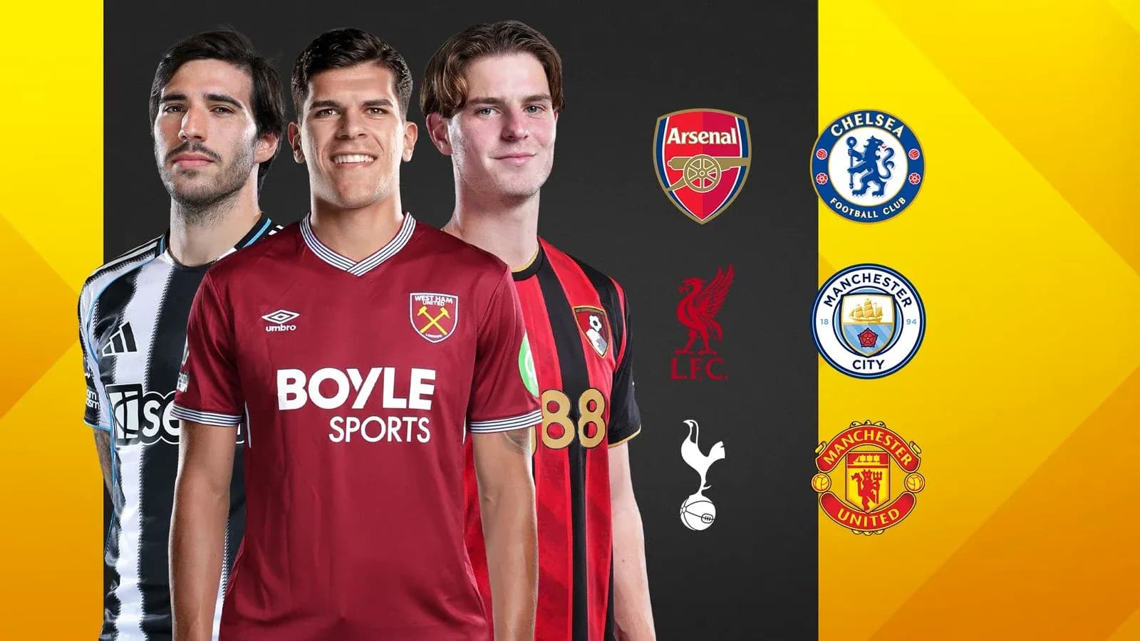 Jugadores de varios equipos de fútbol posando juntos