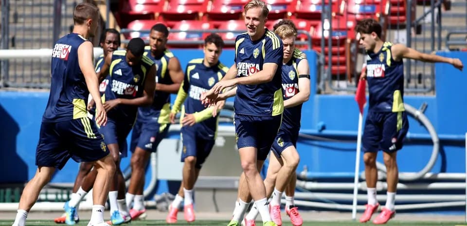Entrenamiento de la selección sueca de fútbol