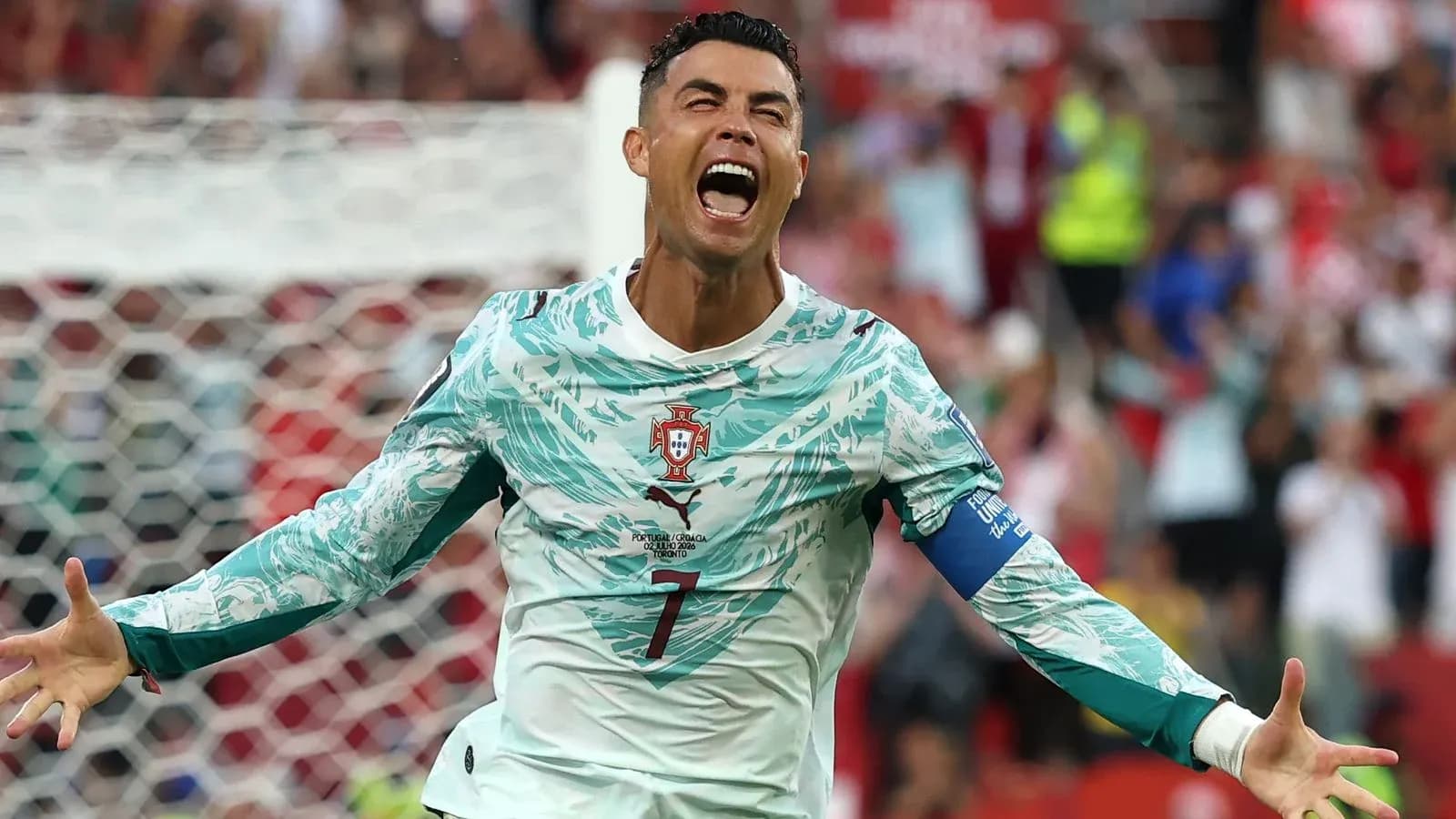 Cristiano Ronaldo celebrando un gol con Portugal