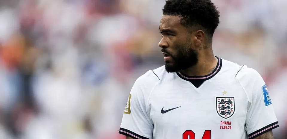 Jugador de Inglaterra en acción durante el partido