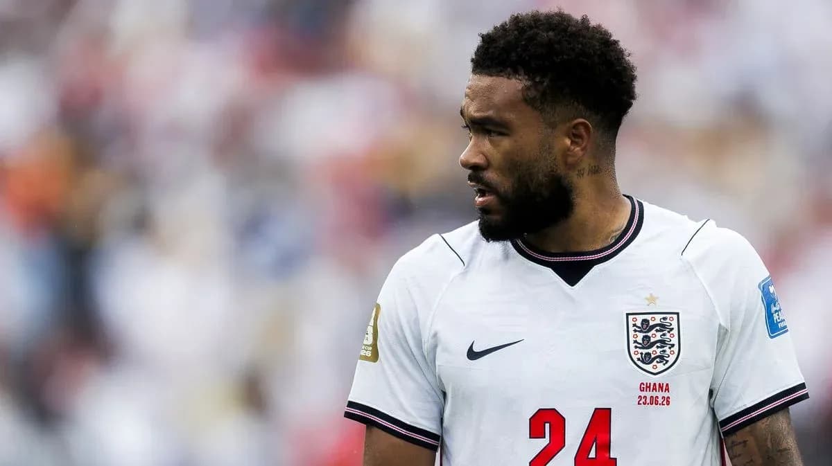 Jugador de Inglaterra en acción durante el partido