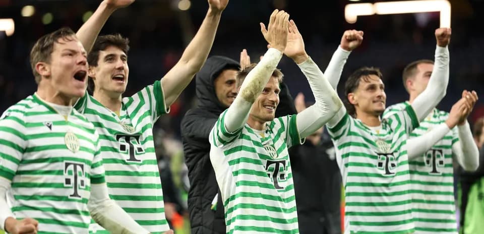 Jugadores de Ferencvarosi TC celebrando