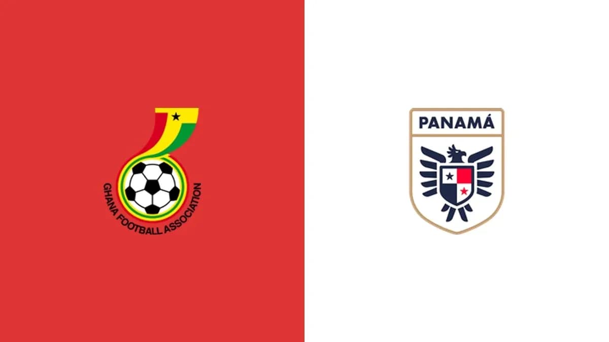 Logos de Ghana y Panamá en fondo colorido Logos de Ghana y Panamá en fondo colorido