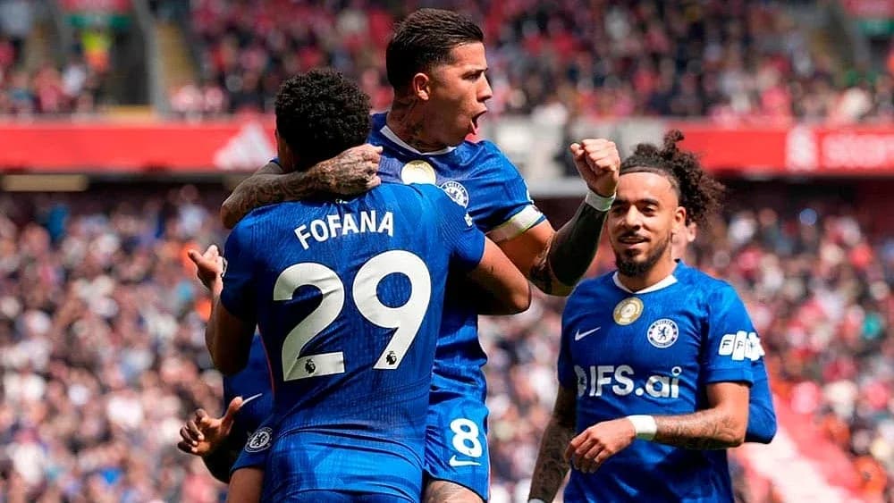 Jugadores del Chelsea celebrando un gol Jugadores del Chelsea celebrando un gol