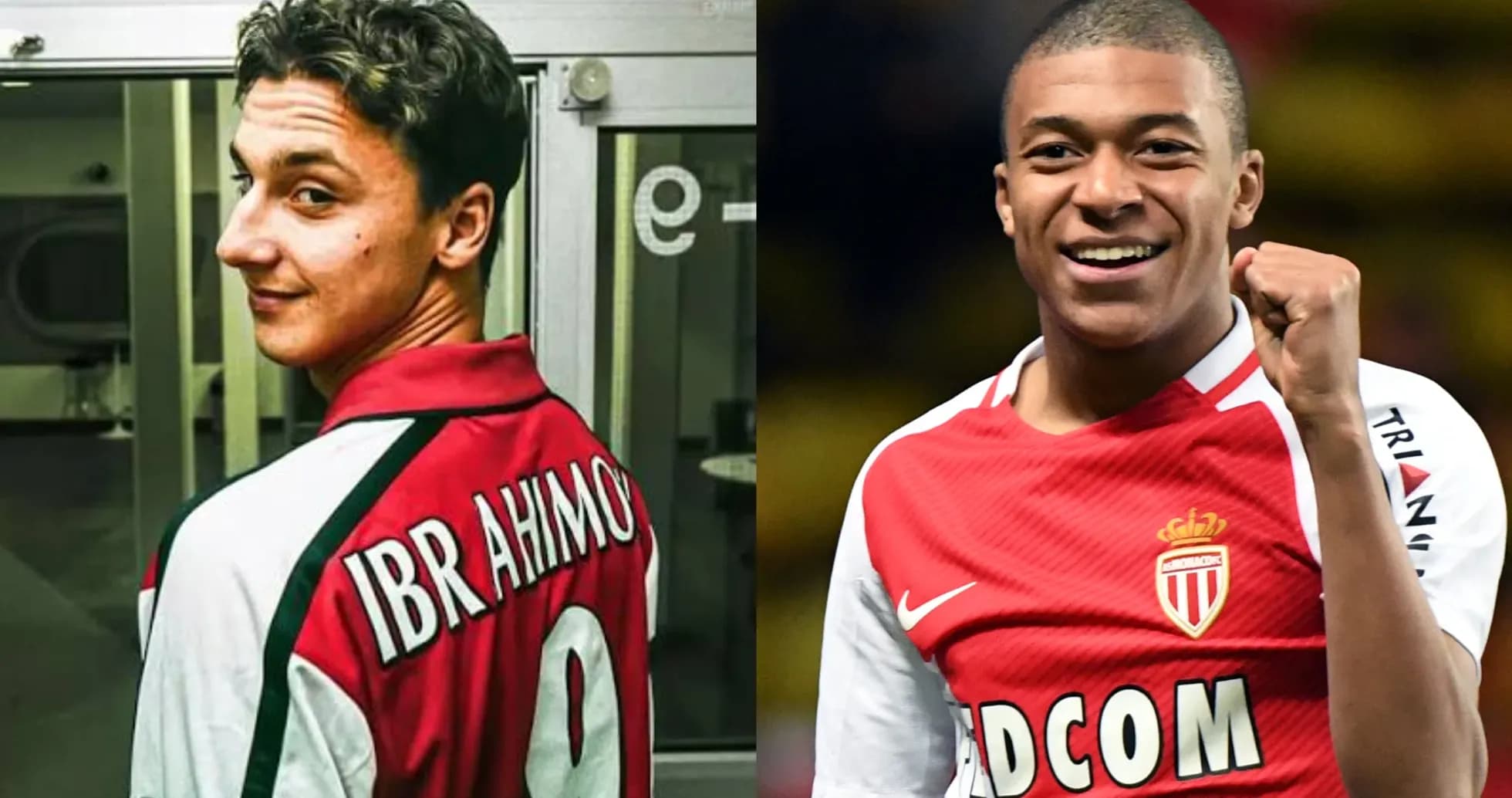 Zlatan Ibrahimović y Kylian Mbappé en camisetas de clubes Zlatan Ibrahimović y Kylian Mbappé en camisetas de clubes