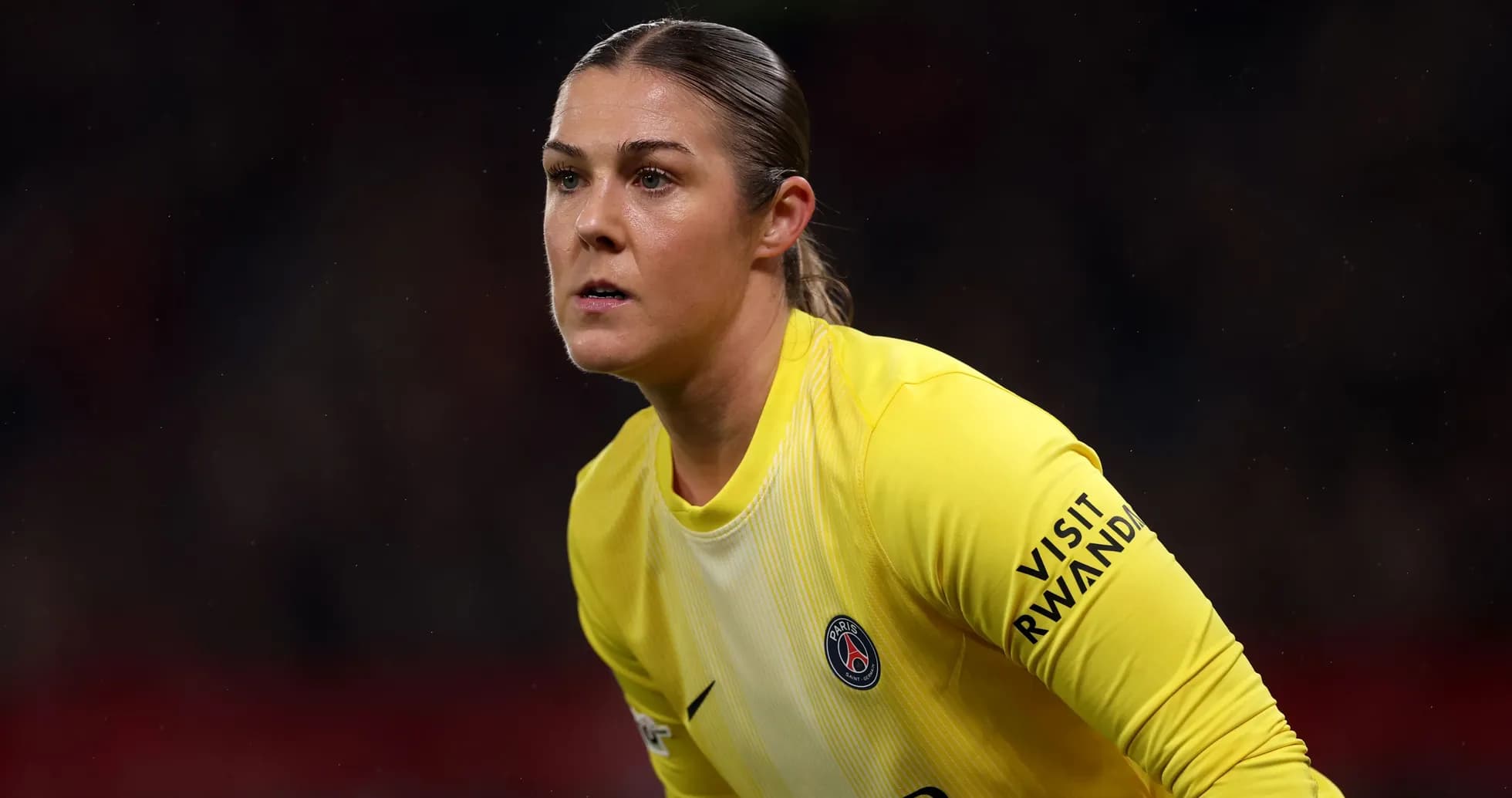 Portera de PSG lista para el juego Portera de PSG lista para el juego