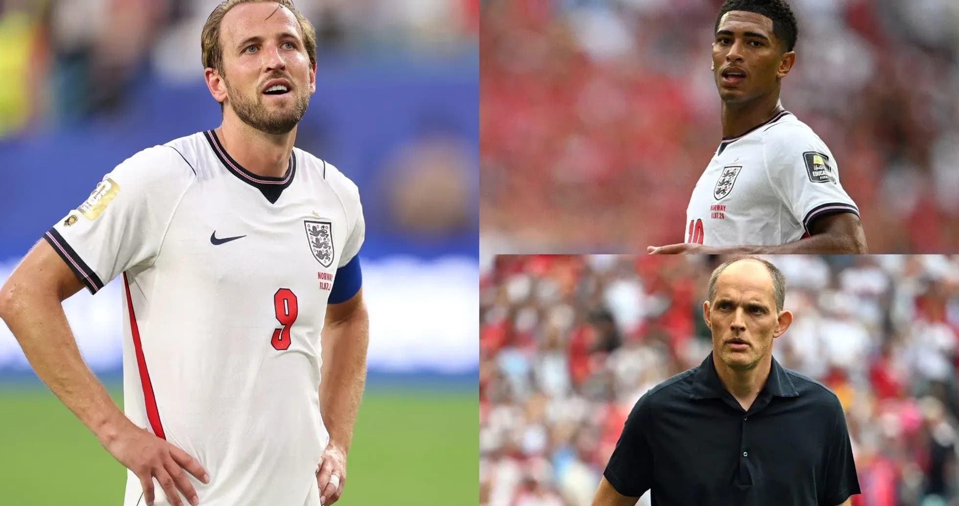 Jugadores de Inglaterra y entrenador en el partido Jugadores de Inglaterra y entrenador en el partido