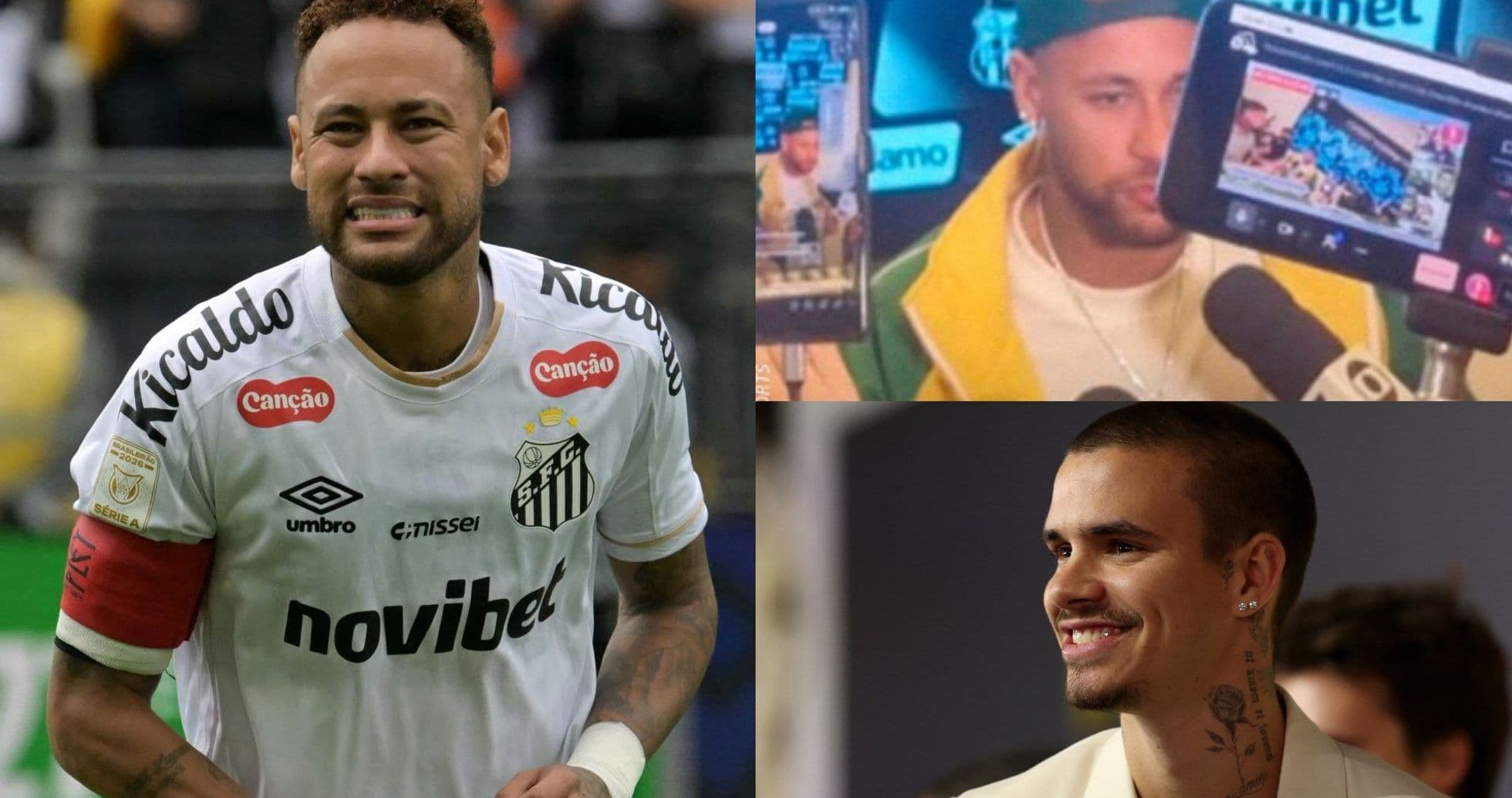 Neymar jugando y en conferencia de prensa Neymar jugando y en conferencia de prensa