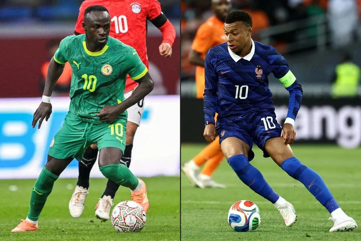 Sadio Mané y Kylian Mbappé en partido Sadio Mané y Kylian Mbappé en partido