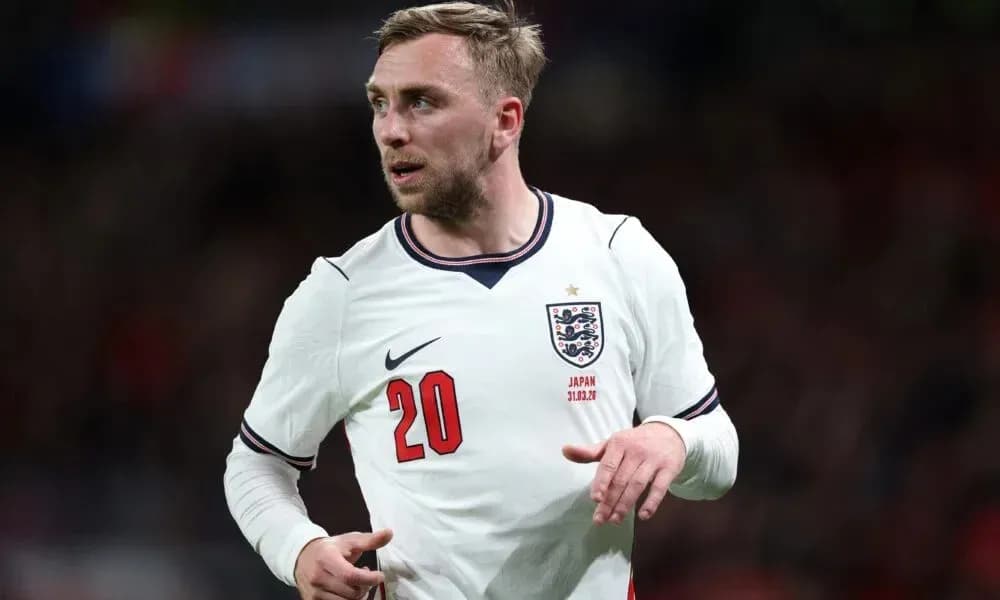 Jugador de Inglaterra en acción durante un partido Jugador de Inglaterra en acción durante un partido