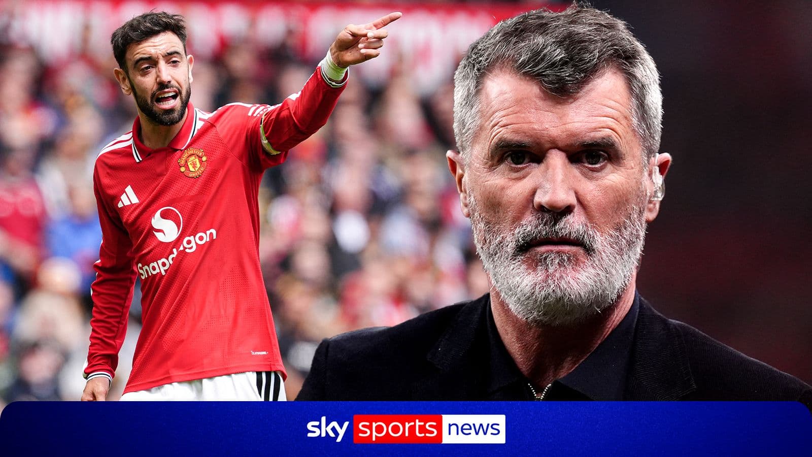 Bruno Fernandes gesticulando durante un partido de Manchester United Bruno Fernandes gesticulando durante un partido de Manchester United