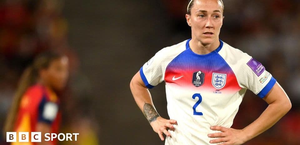 Jugadora de Inglaterra en partido de fútbol Jugadora de Inglaterra en partido de fútbol