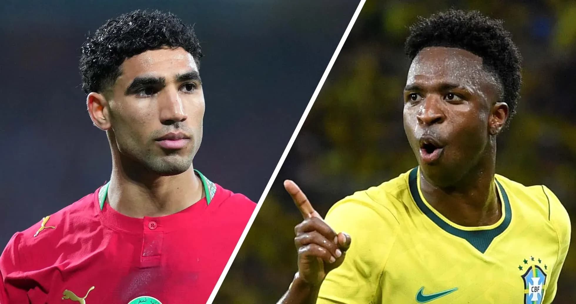 Achraf Hakimi y Vinícius Jr. en el partido Achraf Hakimi y Vinícius Jr. en el partido