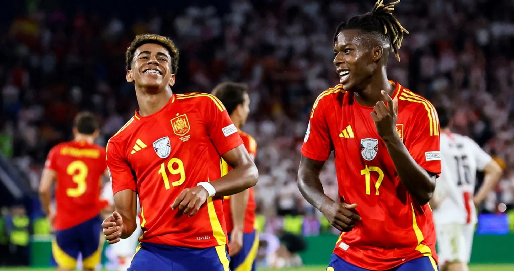 Jugadores de España celebrando un gol Jugadores de España celebrando un gol