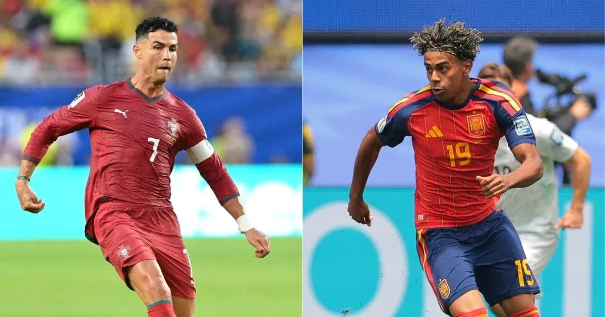 Cristiano Ronaldo y jugador español durante partido Cristiano Ronaldo y jugador español durante partido