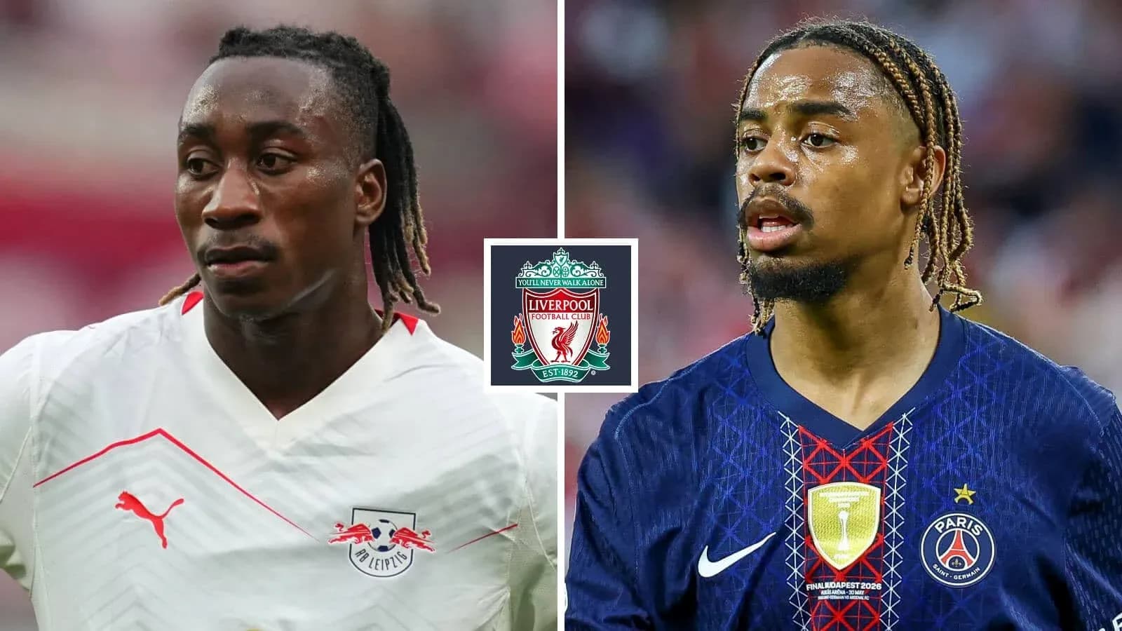 Jugadores de RB Leipzig y PSG durante un partido Jugadores de RB Leipzig y PSG durante un partido